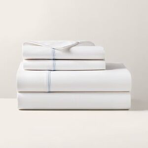 Ralph Lauren NWT Organic Cotton Palmer Twin Flat Sheet Sky Blue